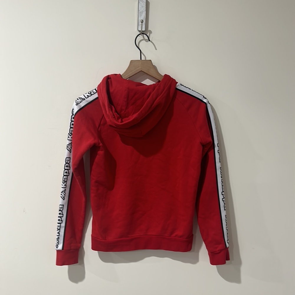 • KAPPA • Men’s LOGO TAPE DAPET HOODIE Red / White / Black Small - Picture 5 of 5
